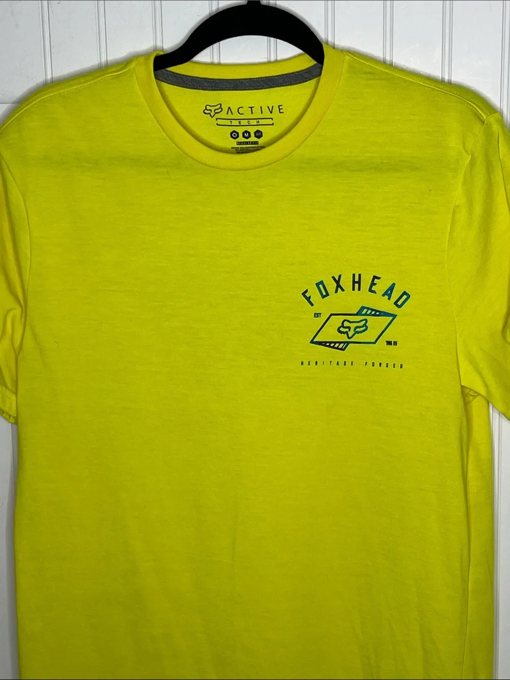 Men's Short Sleeve Crewneck Tee in Neon Yellow